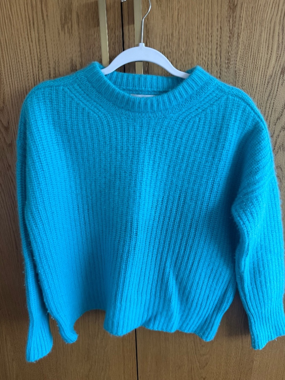 La Ligne Turquoise Blue Toujours 100% Cashmere Sweater - Super Soft